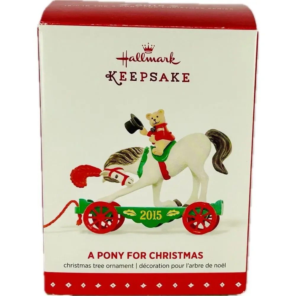 Hallmark A PONY FOR CHRISTMAS Keepsake Ornament #18 Bear on‎ Circus Pony 2015